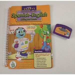 Spanish-English Bilingual Language Leap Pad Book + Cartridge Set